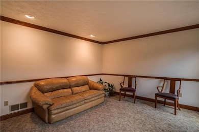 Cozy living room with recessed lighting!