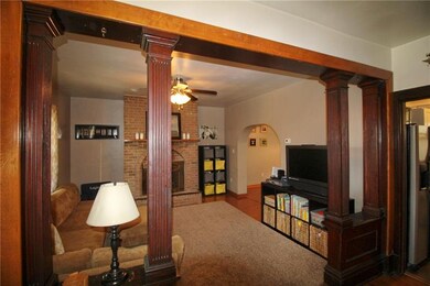 View from entrance to living room