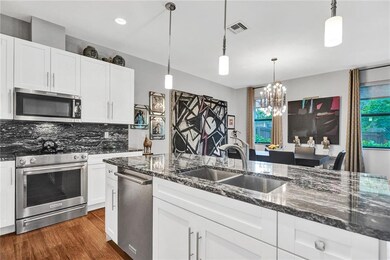 kitchen to dining area