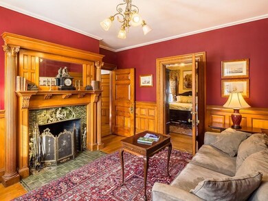 Living room with fireplace