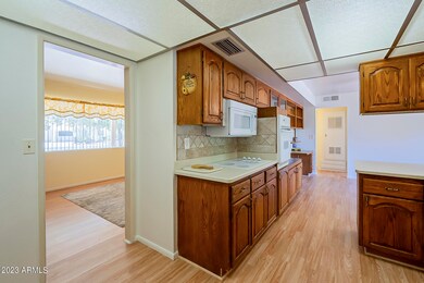 Kitchen is open to dining area and family room.
