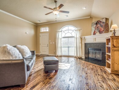 Plenty of natural light, granite surround fireplac