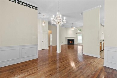 Beautiful hardwood floors in this open floor plan