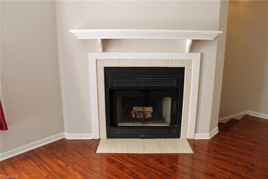 Wood burning fireplace