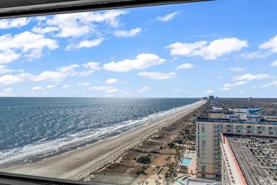 Aerial view with a view of the beach and a water v