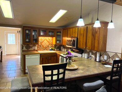 kitchen with lights