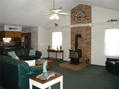 Living room is open to the kitchen and dining area