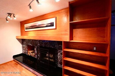 Fireplace Wood shelves & Granite