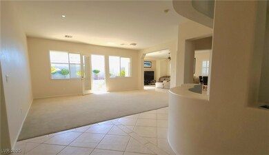 Foyer entrance, view of large living/dining/entert