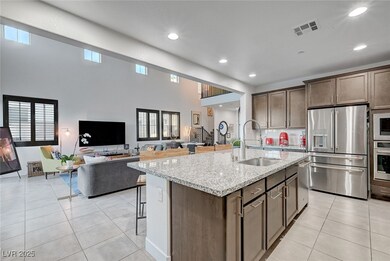 Kitchen with appliances with stainless steel finis