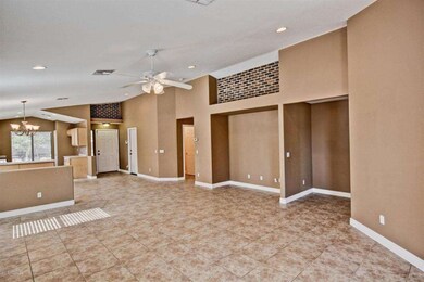 View toward front door and Kitchen