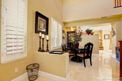 View from the entry looking at dining room.