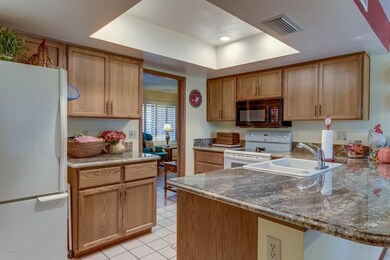 Open Kitchen with wood cabinets