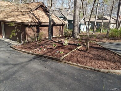 Low maintenance yard with flower beds
