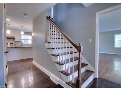 Entry way into this grand home.  Hardwood floors
