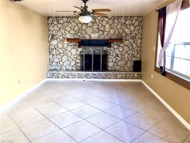 Living room with fireplace
