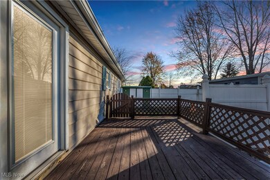 View of deck at dusk