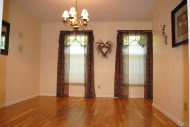 Formal dining room with custom blinds