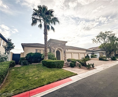 View of front of property with a garage, driveway,