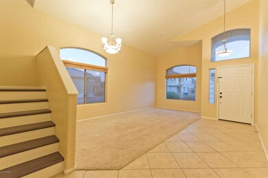living room and front entry