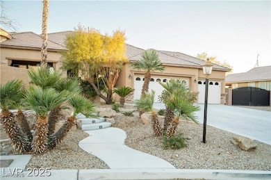 View of front of property featuring stucco siding,