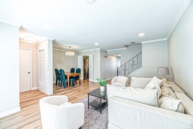 Open-concept design connecting the living room and