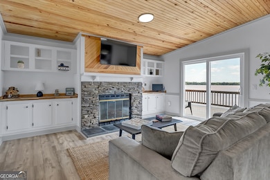 Family Room with a cozy fireplace for cooler days ahead!
