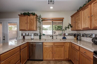 Glass tile backsplash