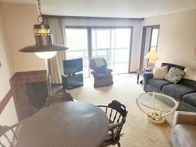 Dining area and living room