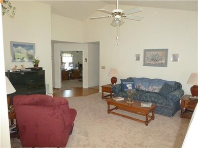 Living Room. Wide open living space with warm gas log fireplace too, brand new carpet as well.