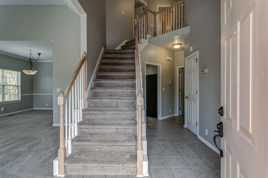 Staircase is located off of entry. 