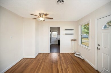 Laundry hookups perfect for a stackable washer/dryer..