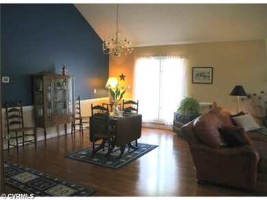 Dining Room - Dining w/ cathedral ceilings & wood 