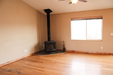 Living room w wood burning stove