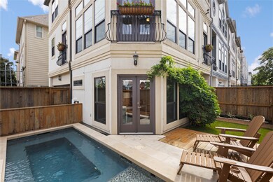 Saltwater private pool, cozy patio, and lush green