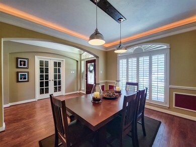 Picture perfect French doors to give you privacy when working in the study if necessary.
