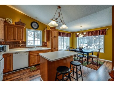 Large kitchen with island and separate dining area