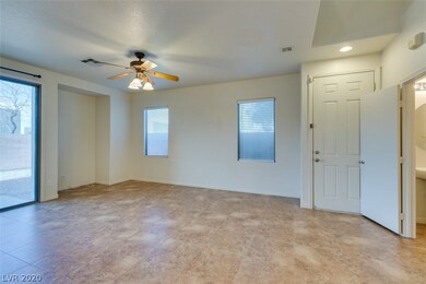 Living room includes slider glass door to private