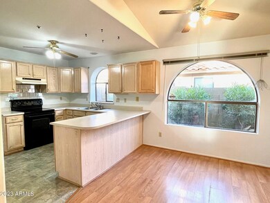 Kitchen and eating area