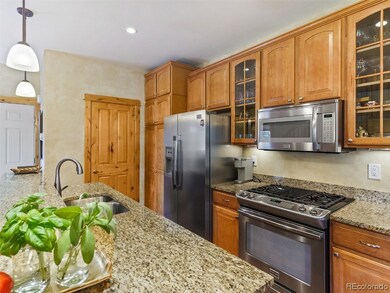 Pantry cabinet with pull out shelves.