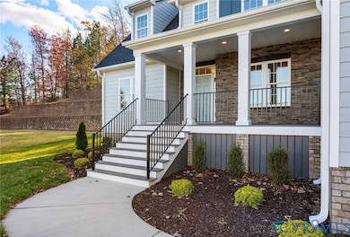 Brushed concrete sidwalk and driveway.