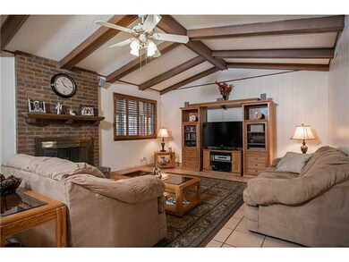 Pitched ceilings in Spacious Family Room