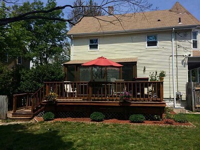 Exterior Front. Side view of with large deck