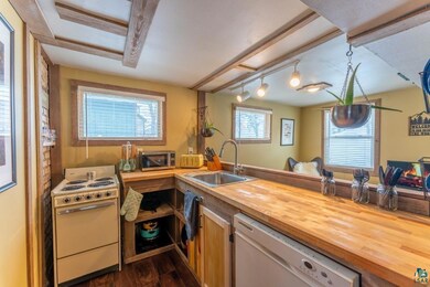 Kitchen featuring dark hardwood / wood-style floor