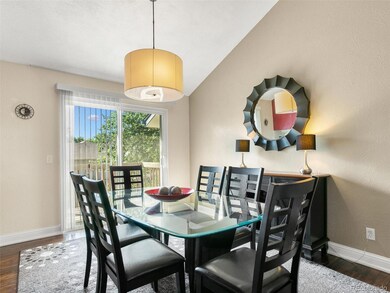 Dining has access to back deck