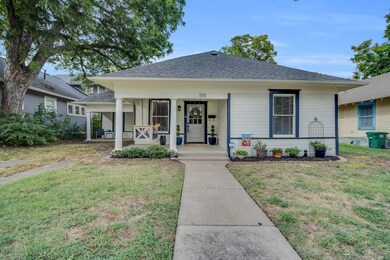 Bungalow-style home with a porch and a front yard