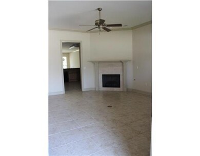 Living Room. Large Living Room with Corner Firepla