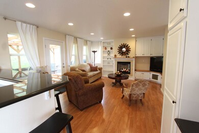 Country Kitchen with fireplace