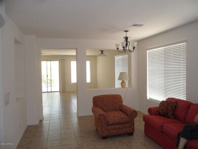 Living room looking into family