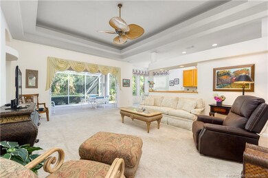Living Room with Double Tray Ceilings